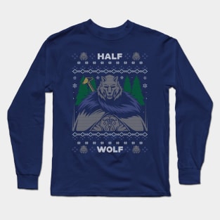 Half Wolf Knight Christmas Long Sleeve T-Shirt